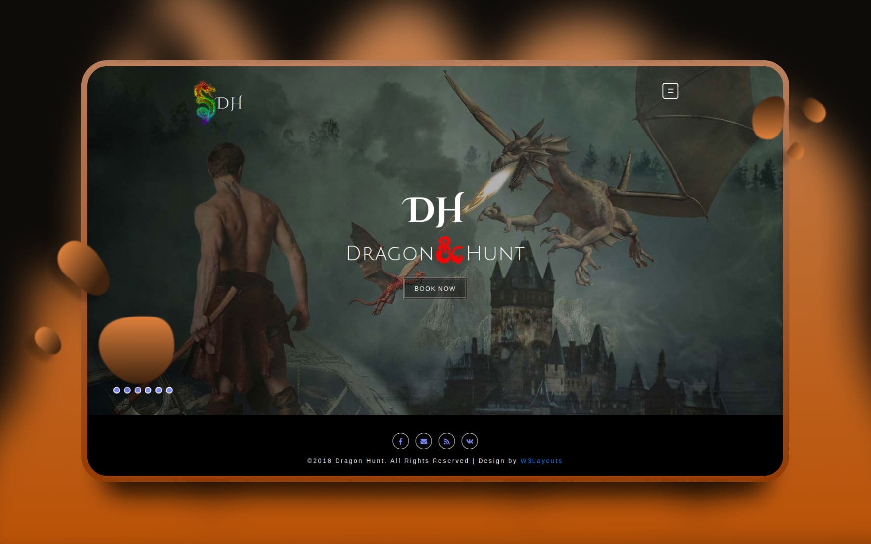 Dragon Hunt Games Website Template » W3Layouts